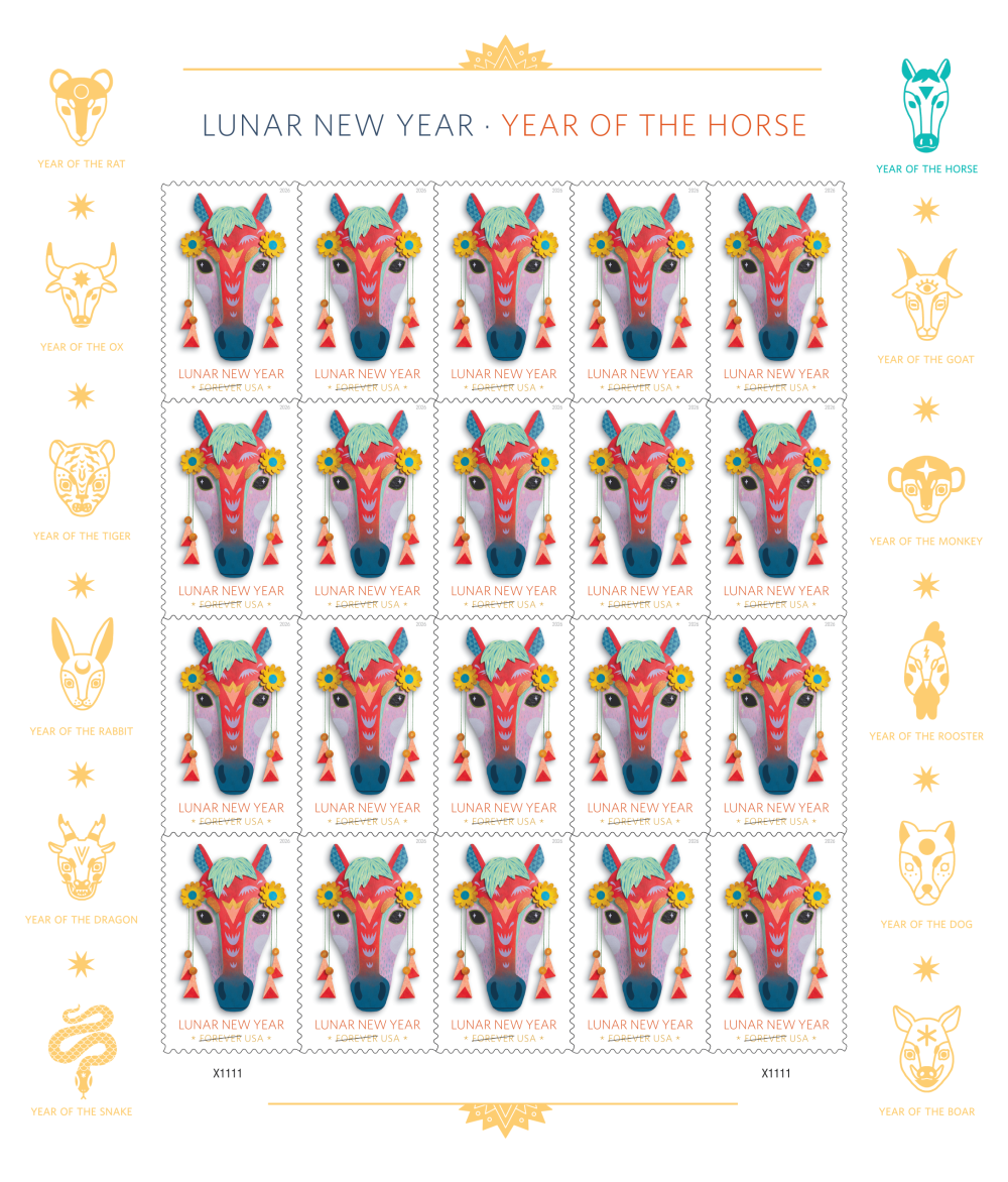 2026 Lunar New Year: Year ofthe Horse Stamps Forever First Class Postage Stamps