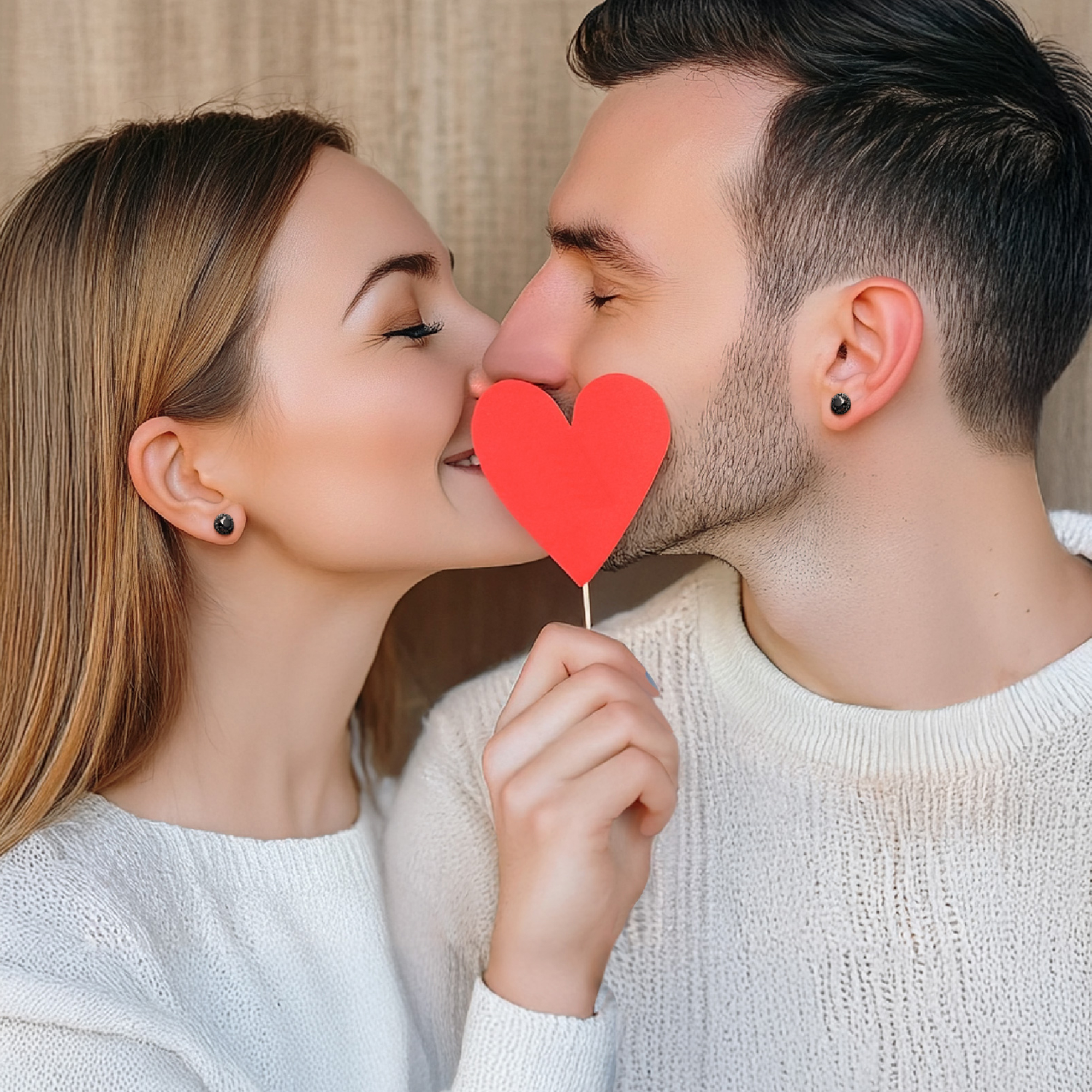 Halo Round Black Moissanite Stud Earrings in Black Plated for Couple