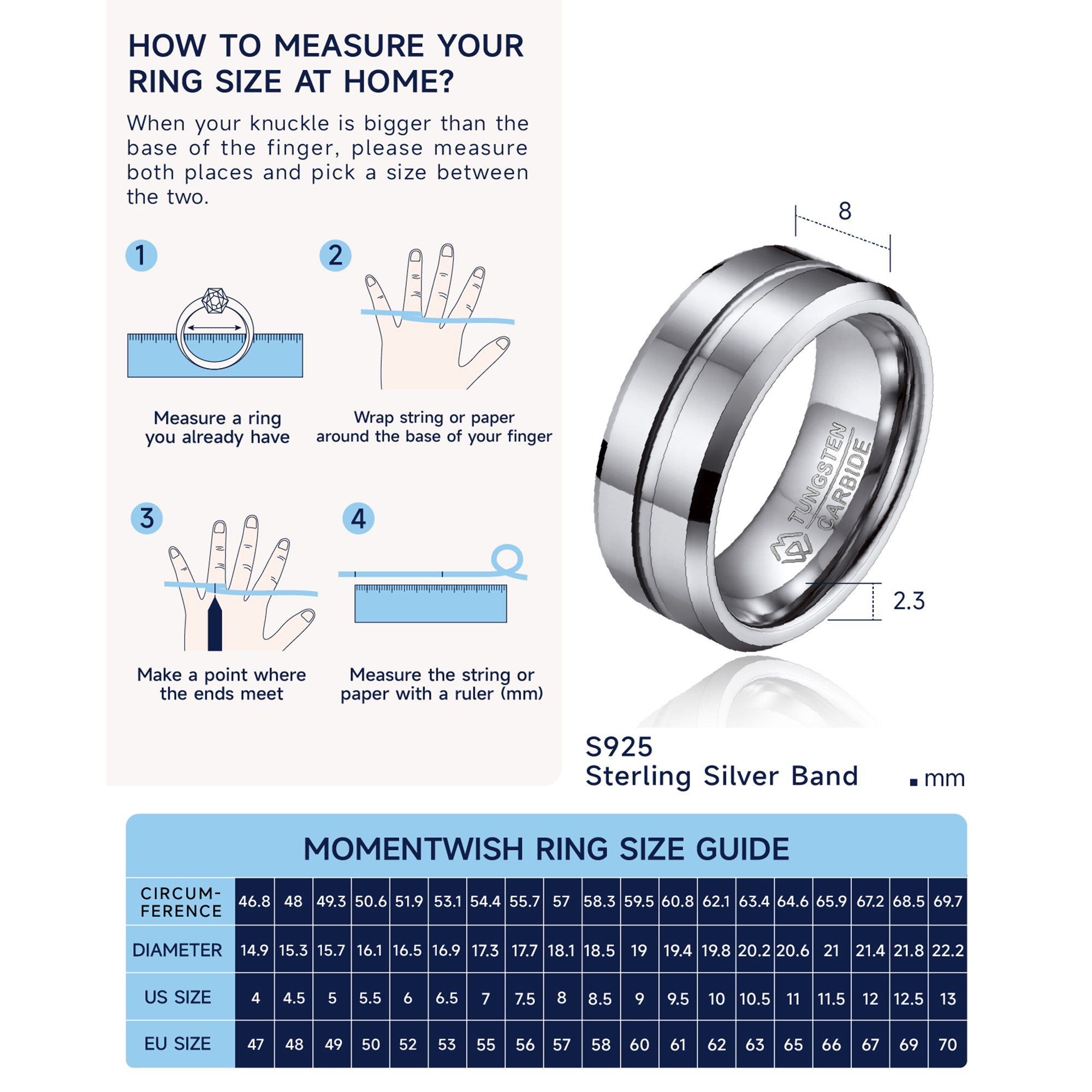 How to Measure Tungsten Carbide Wedding Ring Size
