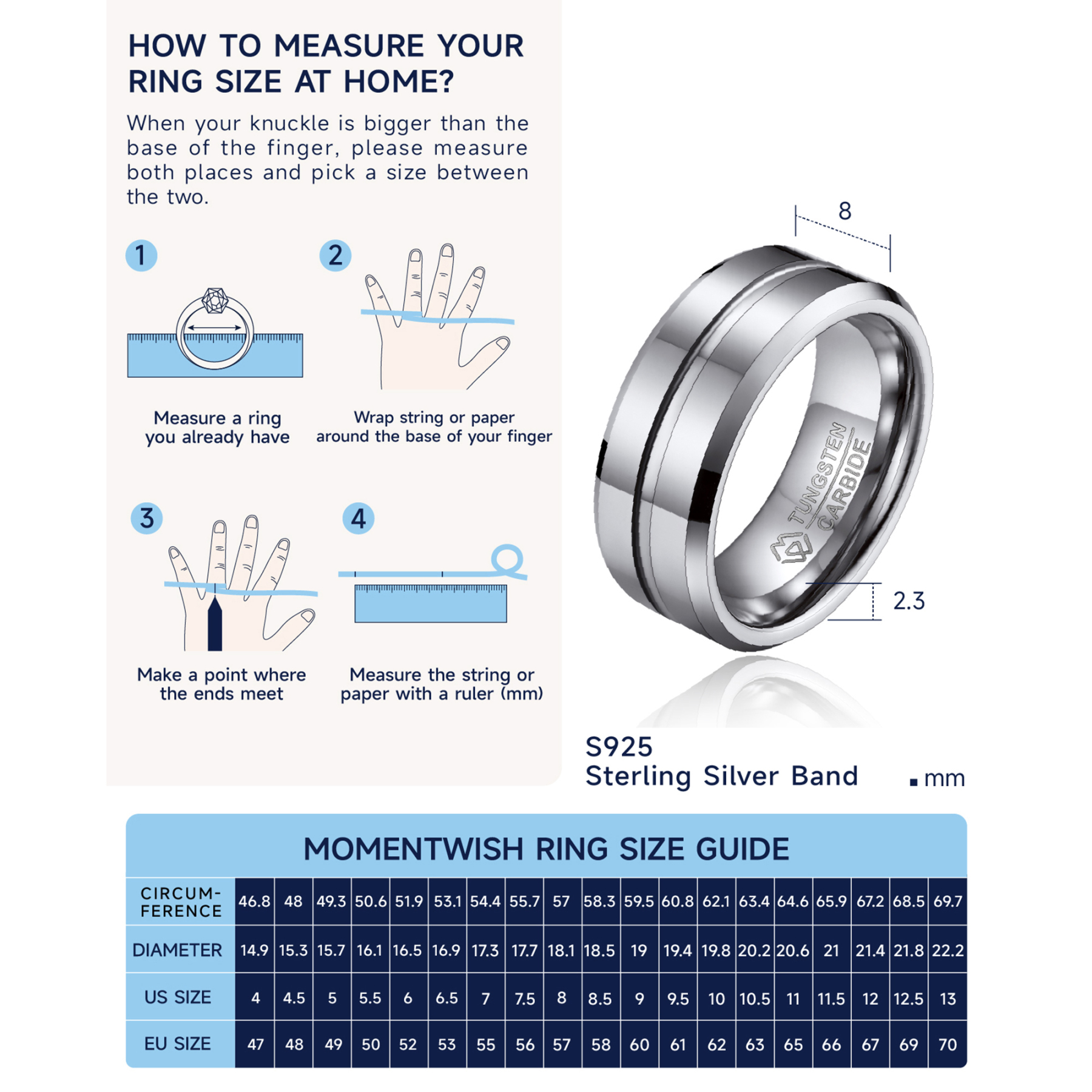 How to Measure Tungsten Carbide Wedding Ring Size