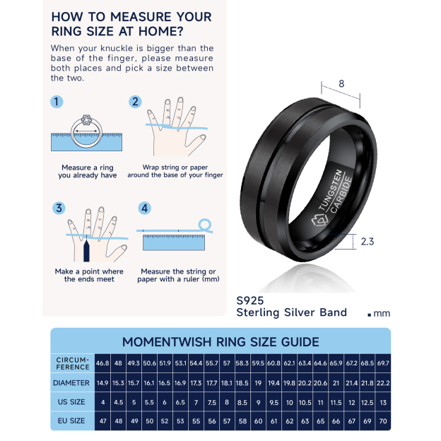How to Measure Tungsten Carbide Wedding Ring Size