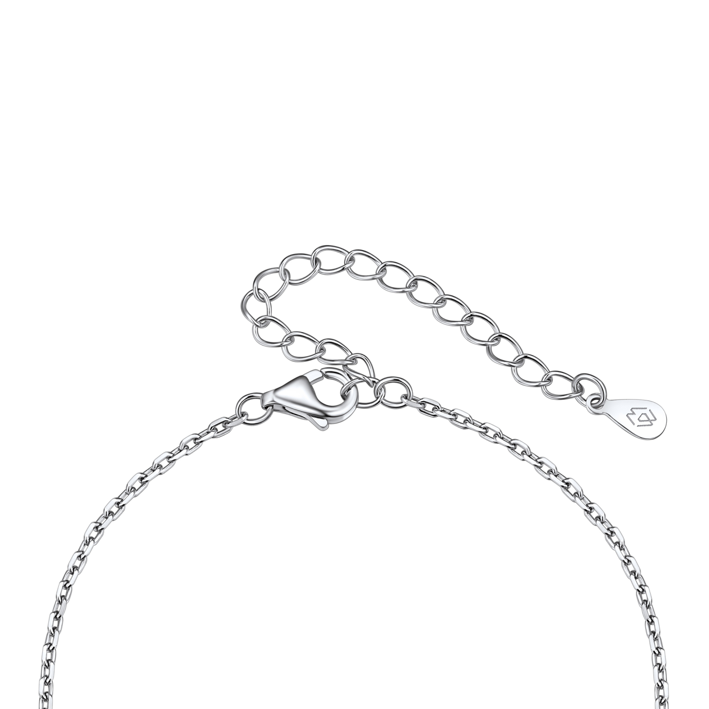 925 Sterling Silver Infinity Heart Charm Moissanite Link Bracelet (D Color VVS1)