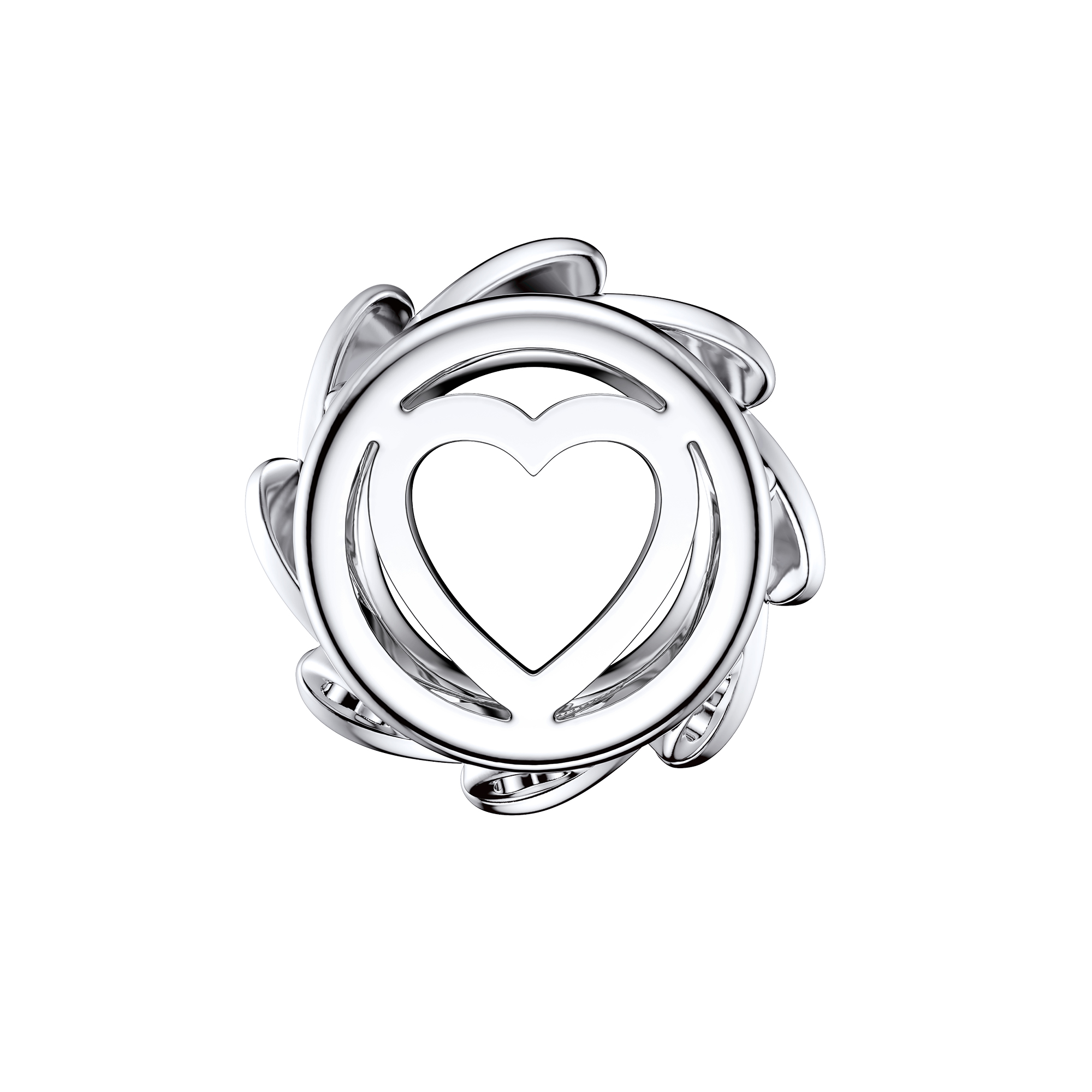Halo Windmill Pendant Moissanite Dancing Stone Necklace (1 Ct. VVS1)
