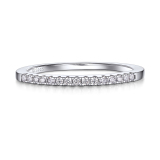 Moissanite Half Pavé Eternity Wedding Band Ring for Women in White Gold (1.30mm)