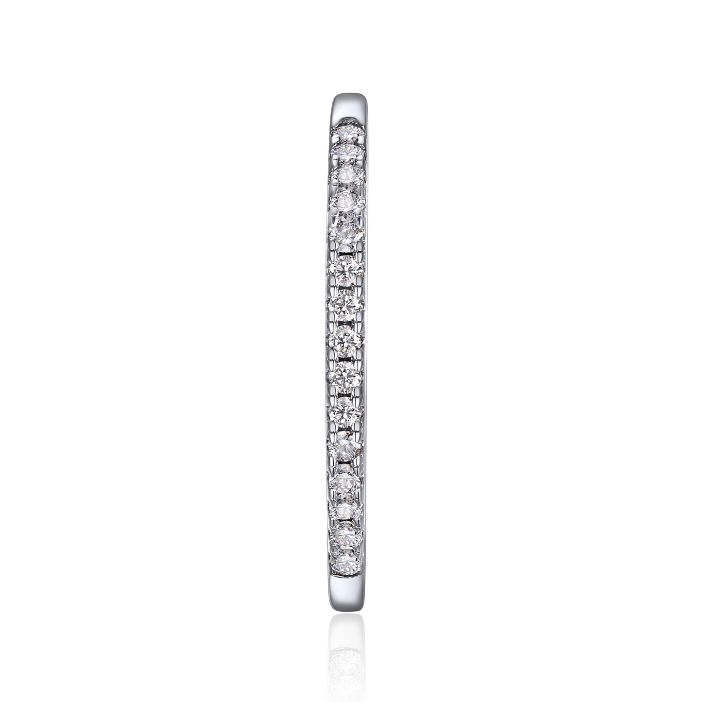 925 Sterling Silver Pavé Moissanite Eternity Wedding Ring (D Color VVS1)