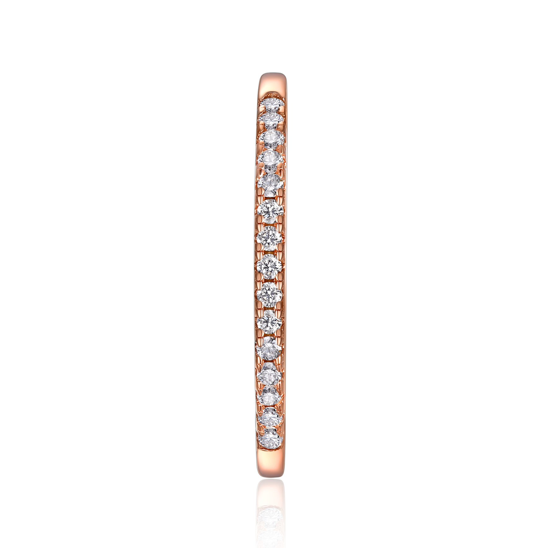 925 Sterling Silver Pavé Moissanite Eternity Wedding Ring (D Color VVS1)