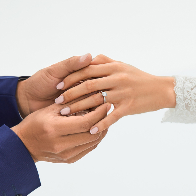 1 Carat Channel Set Round Moissanite Engagement Ring in White Gold for Proposal-01