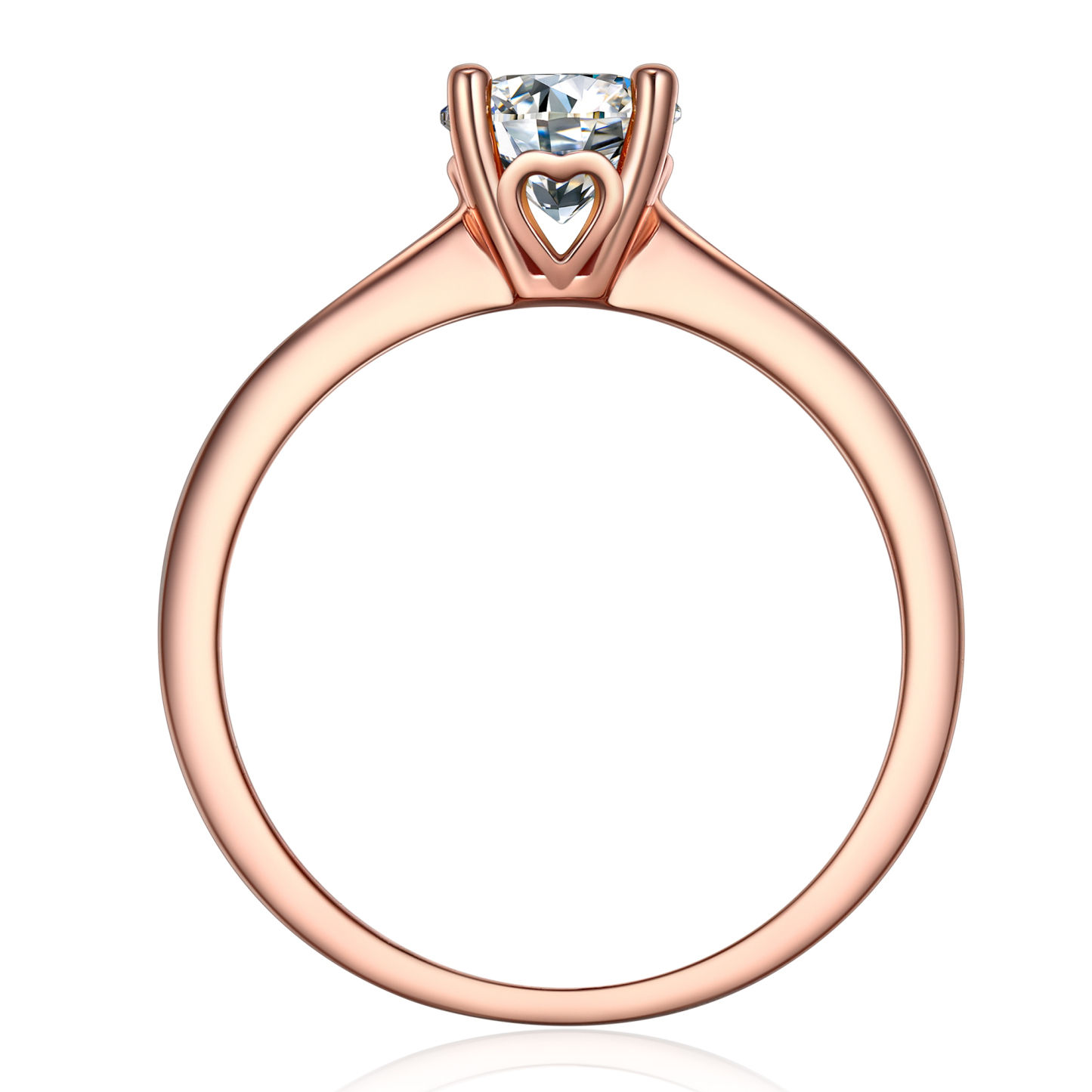 1 Carat Channel Set Round Halo Moissanite Engagement Rings (D Color VVS1)
