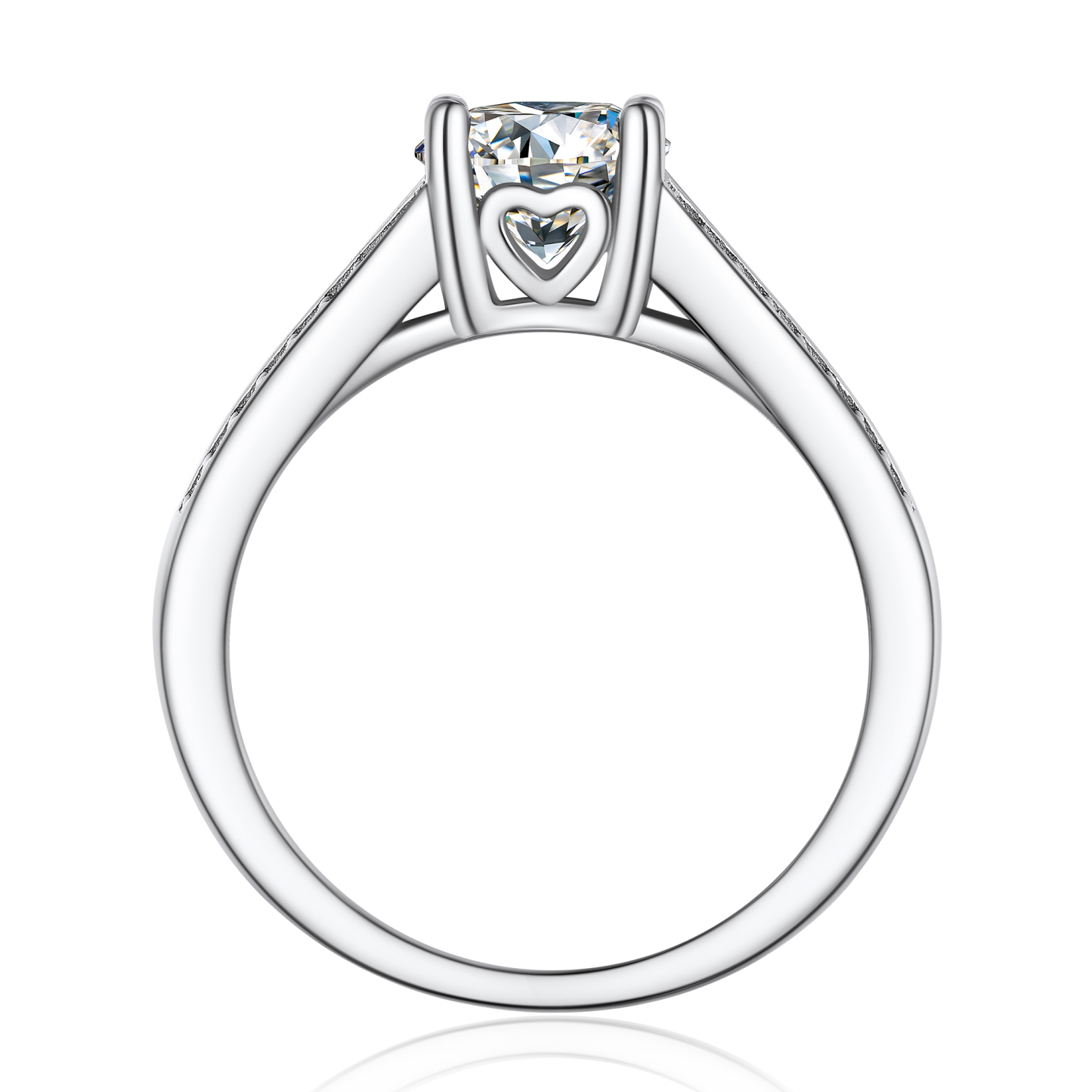Round Moissanite Engagement Ring (1 Ct. VVS1)