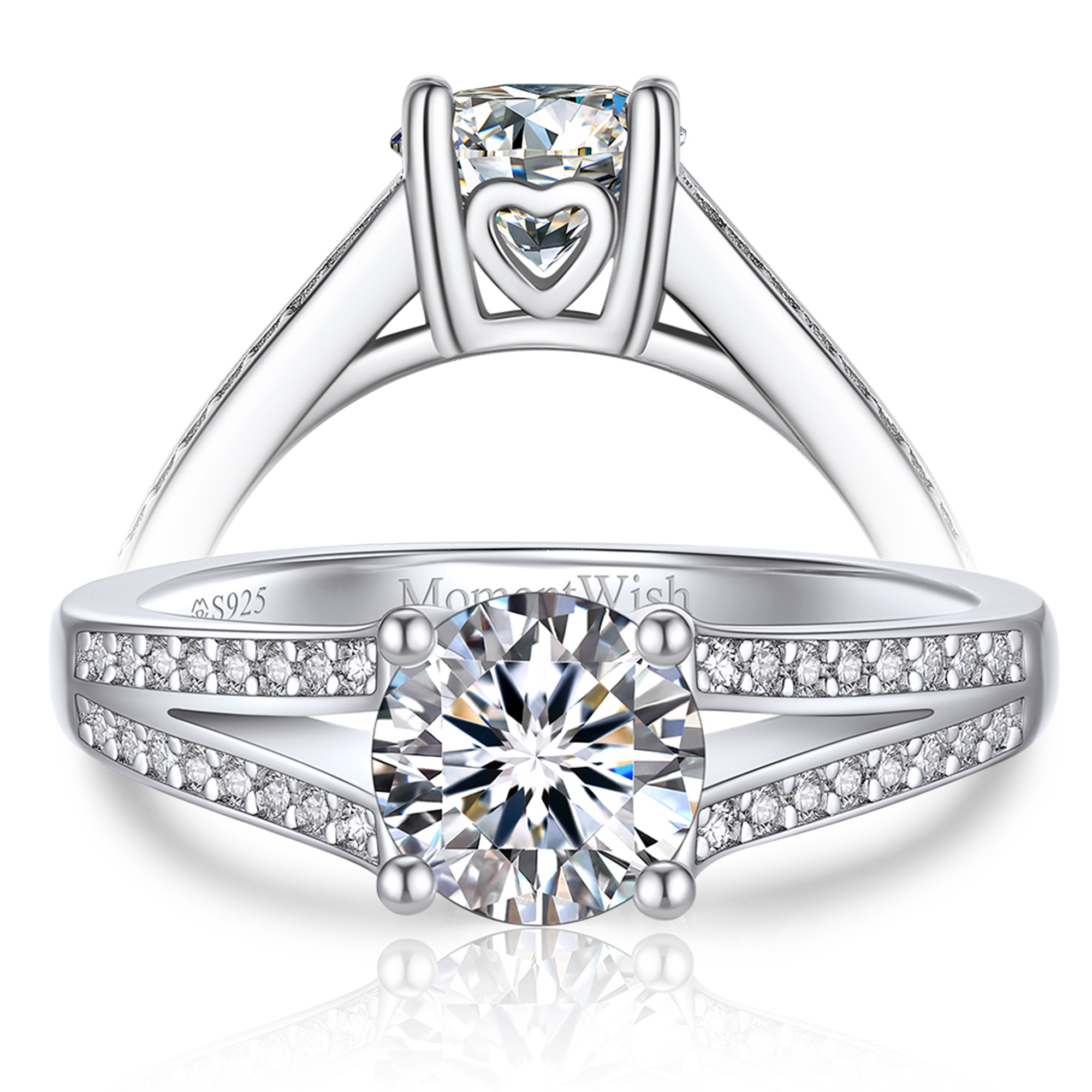 Round Moissanite Engagement Ring (1 Ct. VVS1)