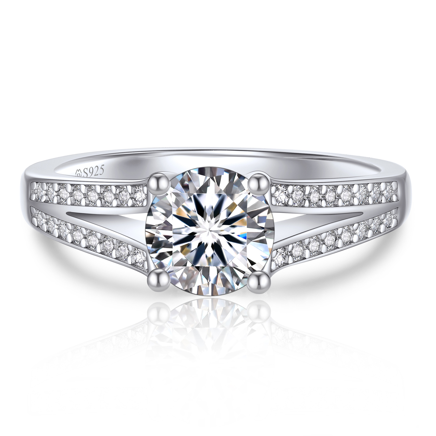 Round Moissanite Engagement Ring (1 Ct. VVS1)