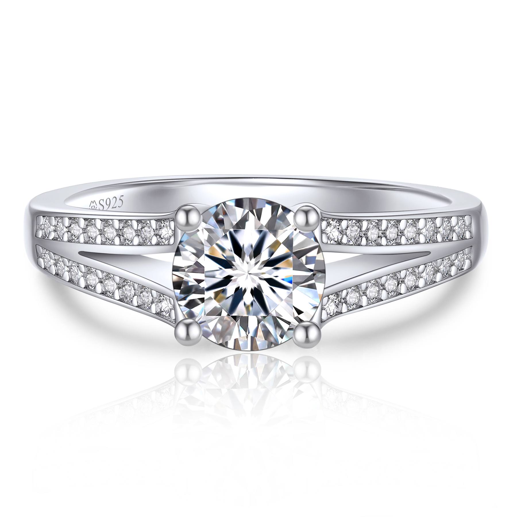 Round Moissanite Engagement Ring (1 Ct. VVS1)