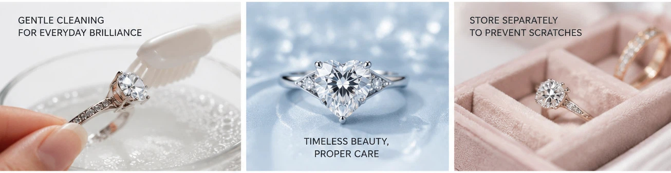 Moissanite Cleaning and Care