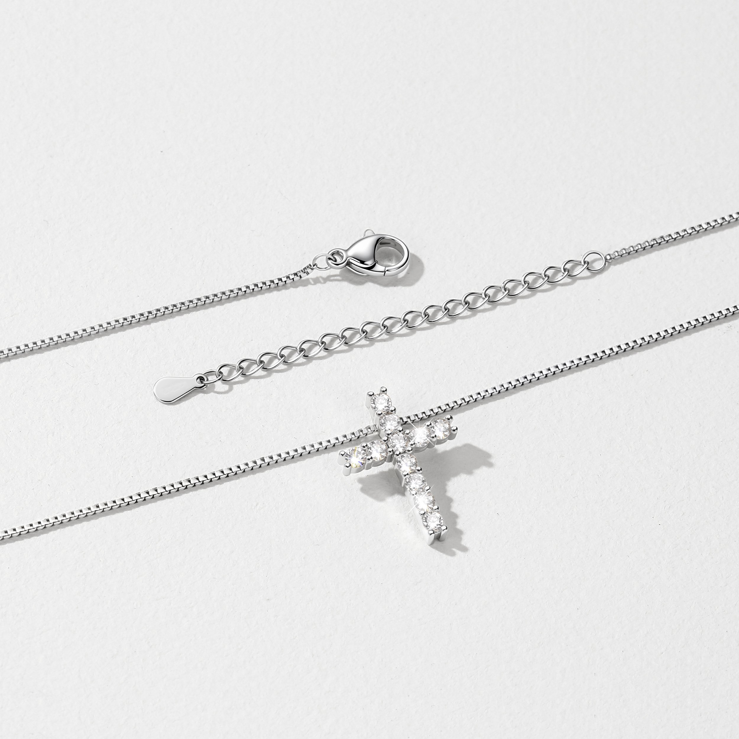 Moissanite Cross Necklace Christmas Gift For Her