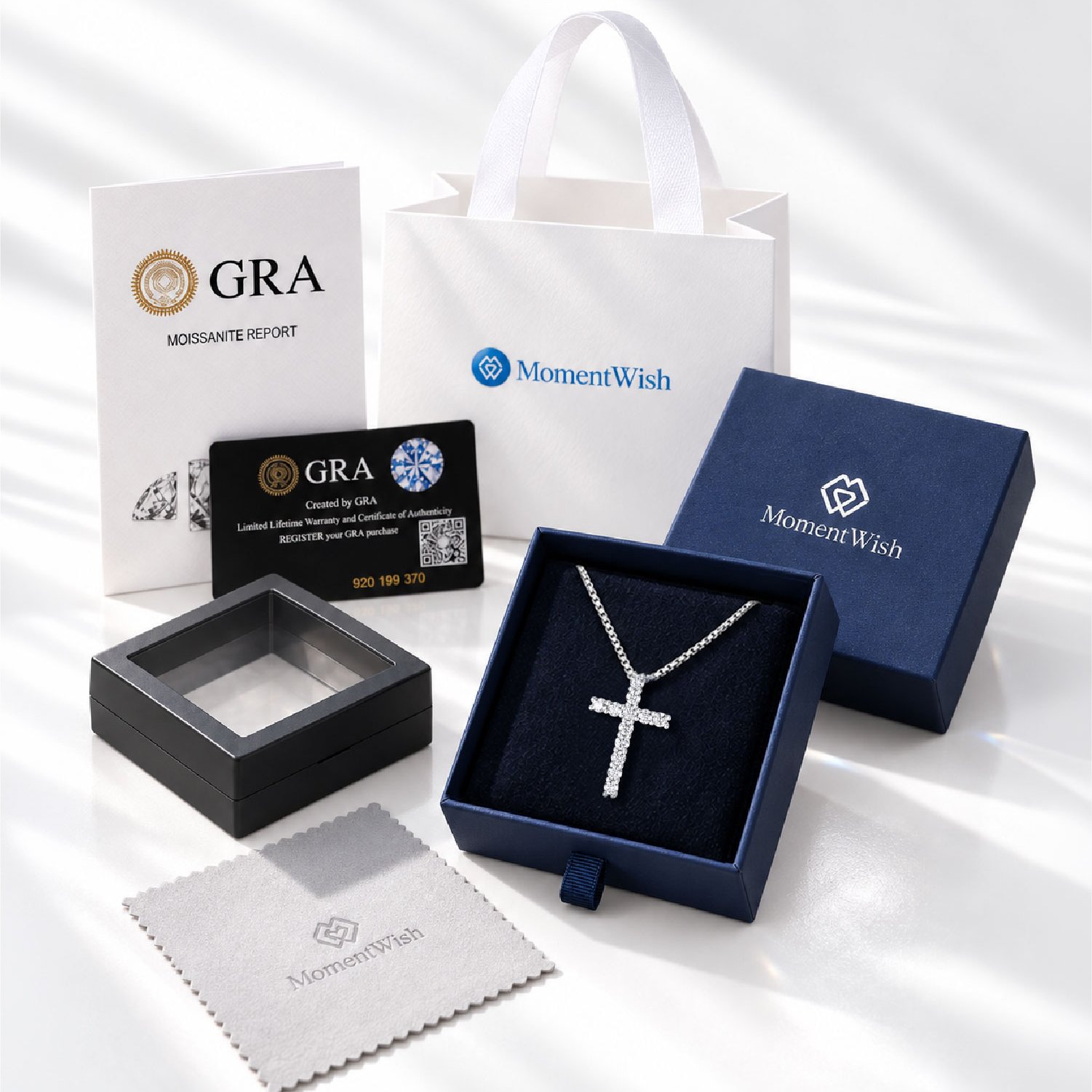 Moissanite Cross Necklace Christmas Gift For Her