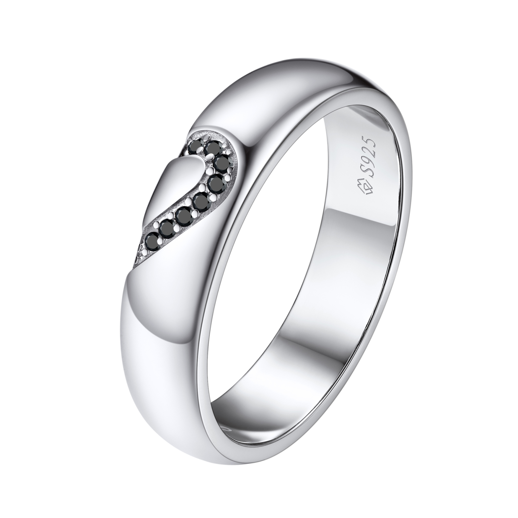 Moissanite His Her Heart Promise Rings for Men