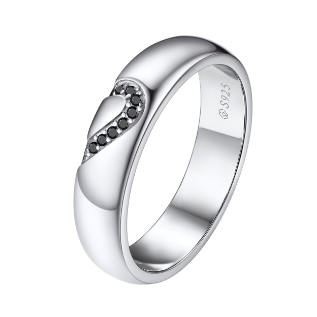 Moissanite His Her Heart Promise Rings for Men