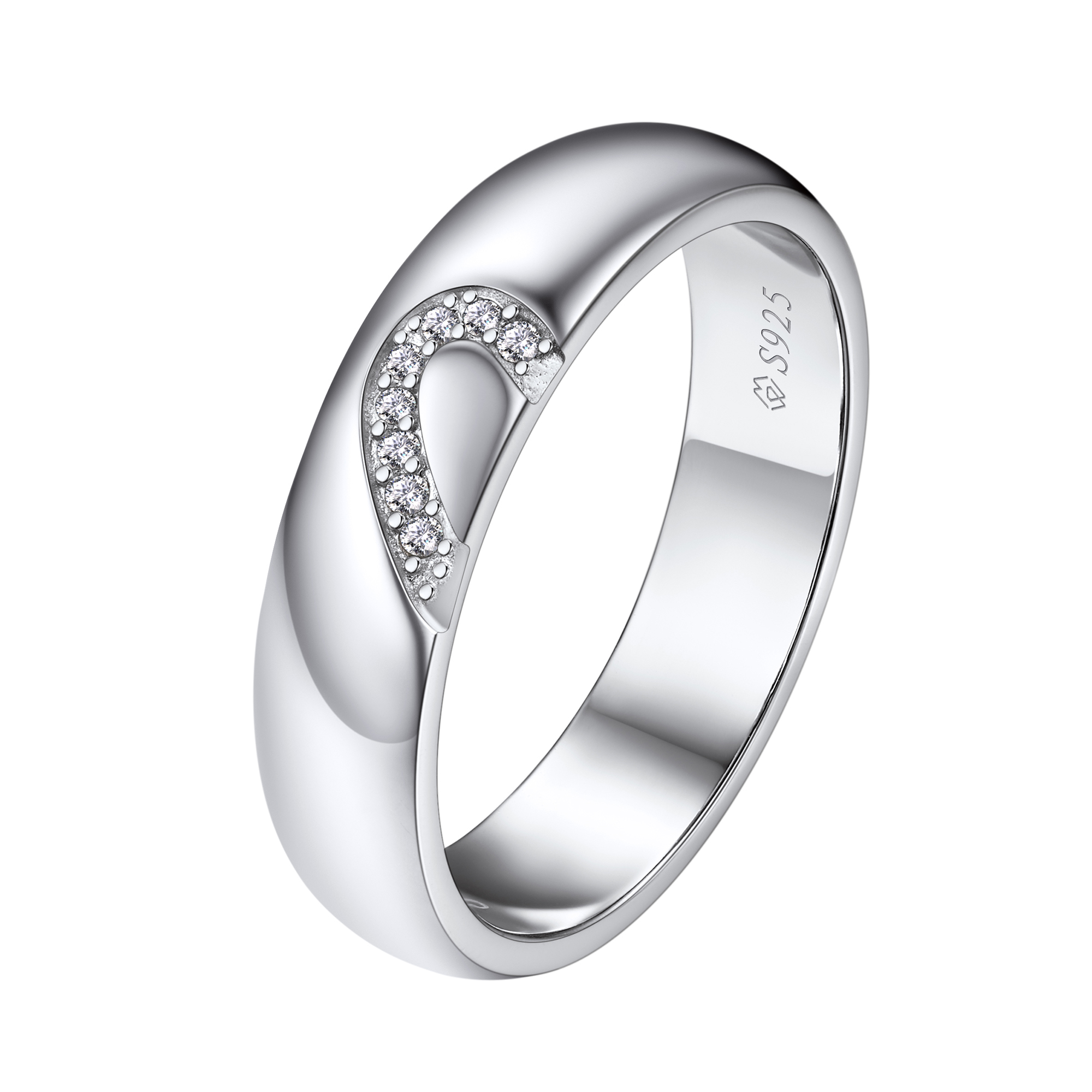 Moissanite His Her Heart Promise Rings for Women