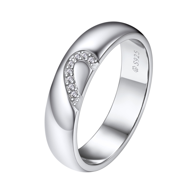 Moissanite His Her Heart Promise Rings for Women