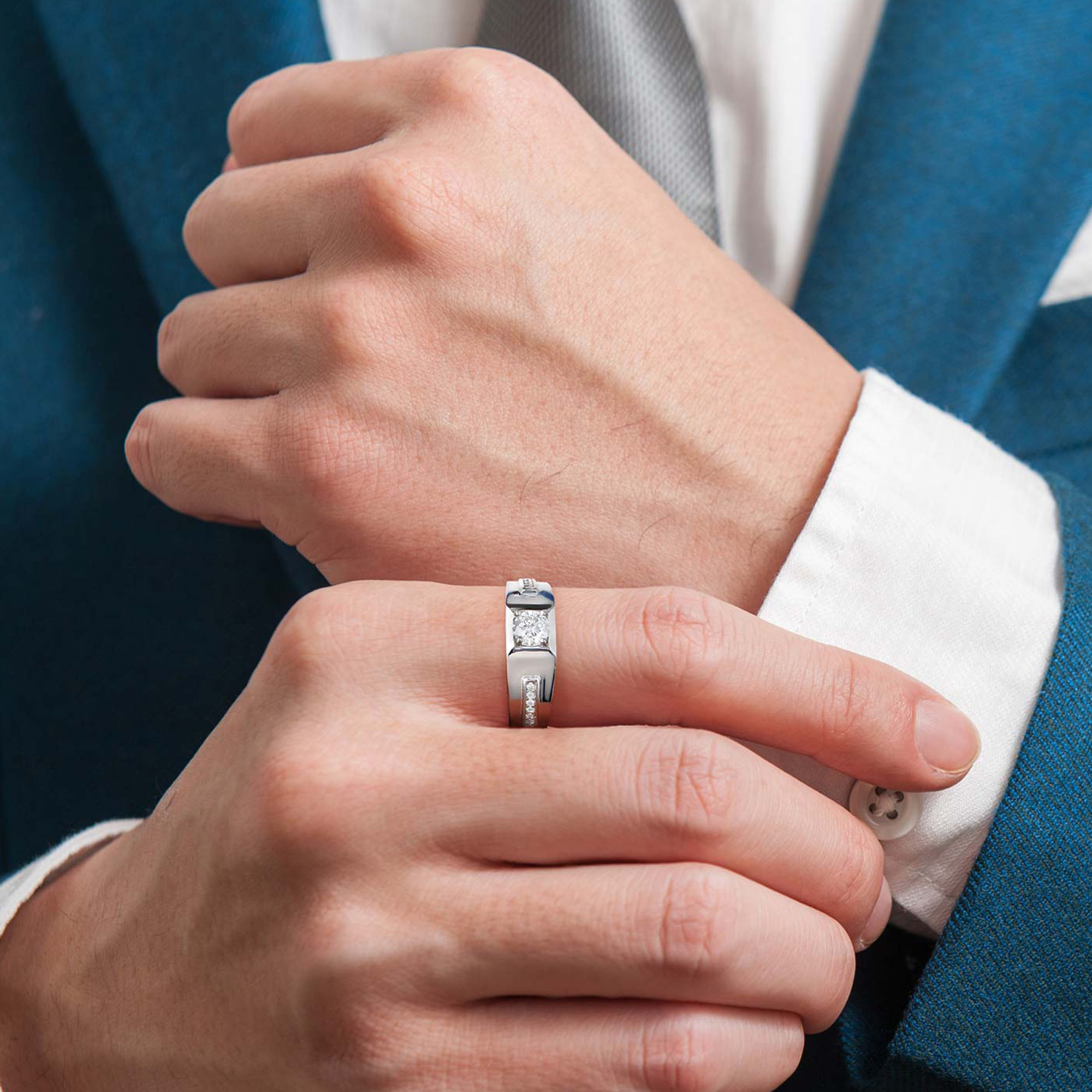 Moissanite Men's Engagement Ring for Men-02