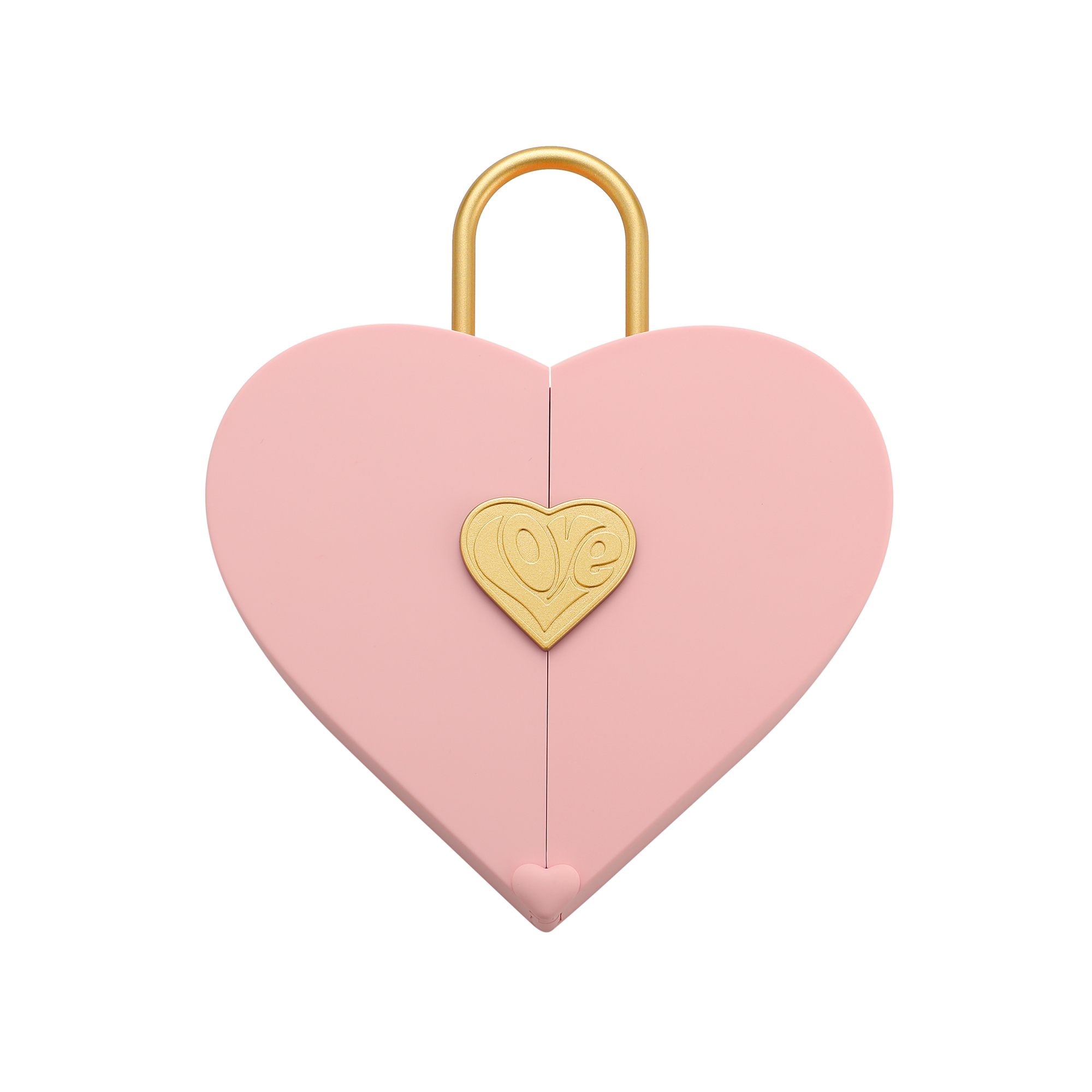 MomentWish Concentric Lock Love Heart Pink Jewelry Box-04