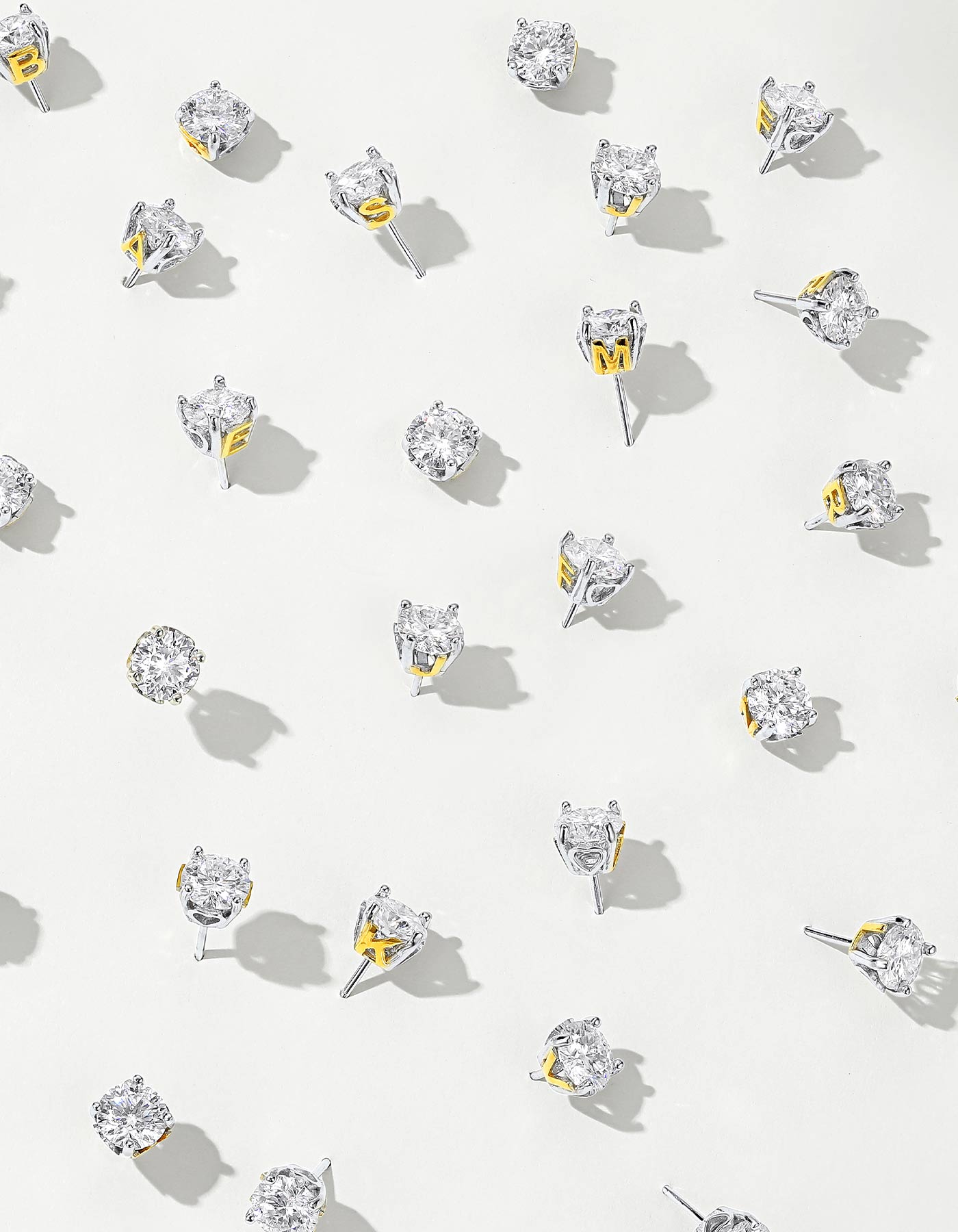 MomentWish Initial Stud Earrings 