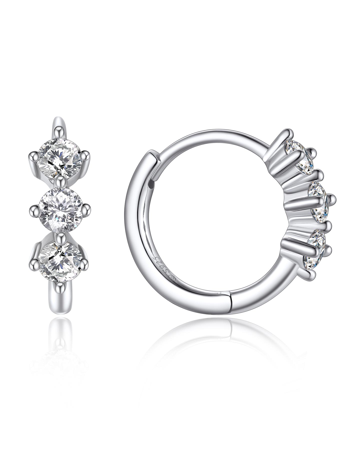 MomentWish Moissanite Hoop earrings For Women