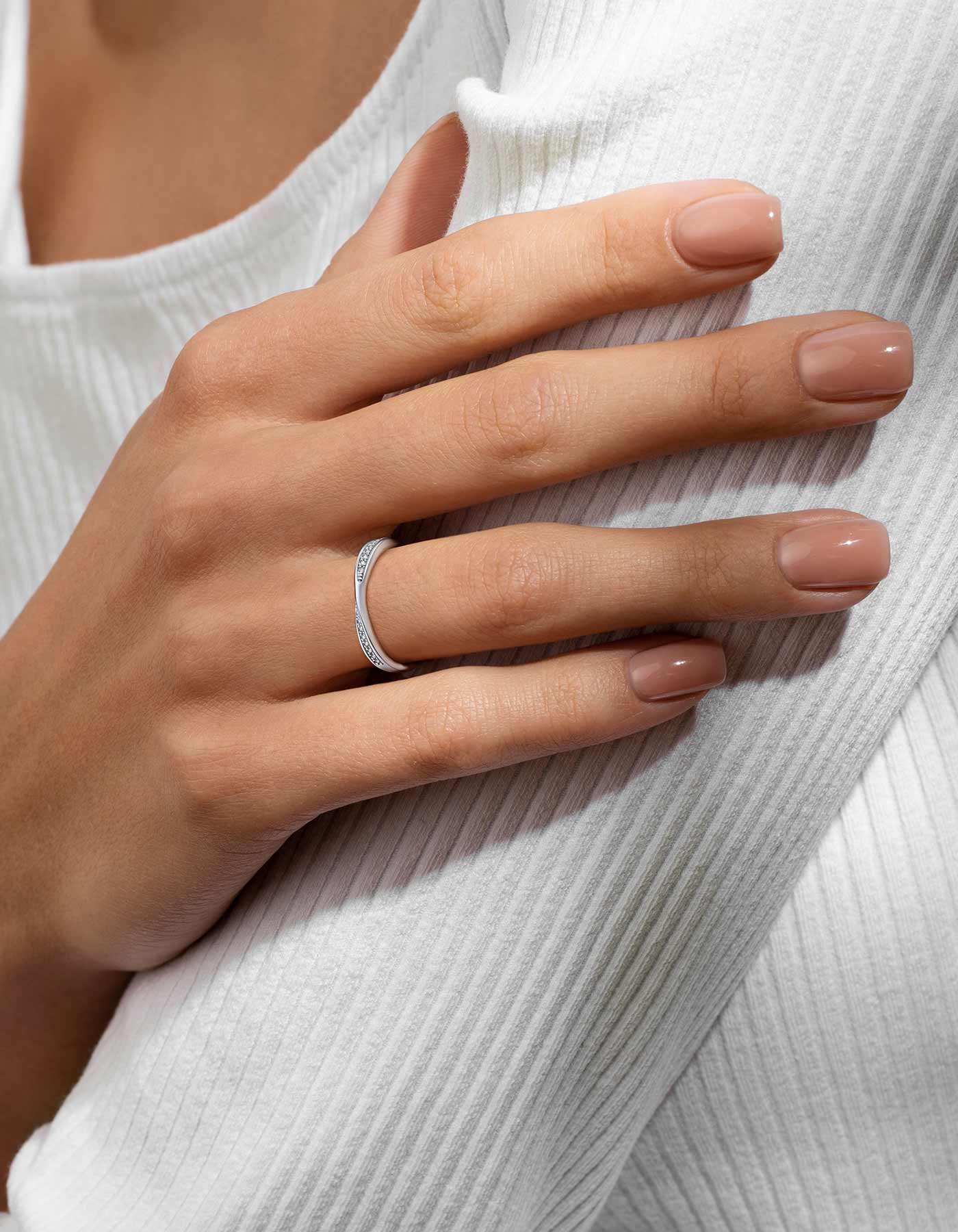 MomentWish Moissanite Wedding Band For Women