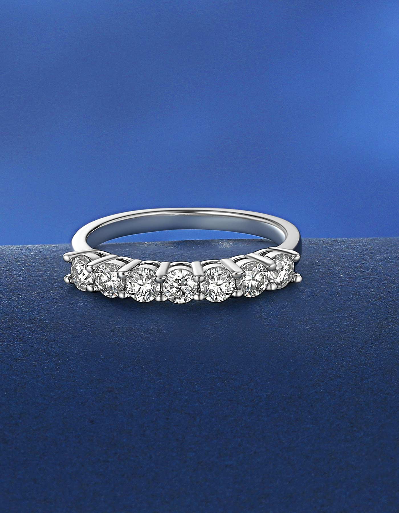 MomentWish Moissanite Wedding Band Rings