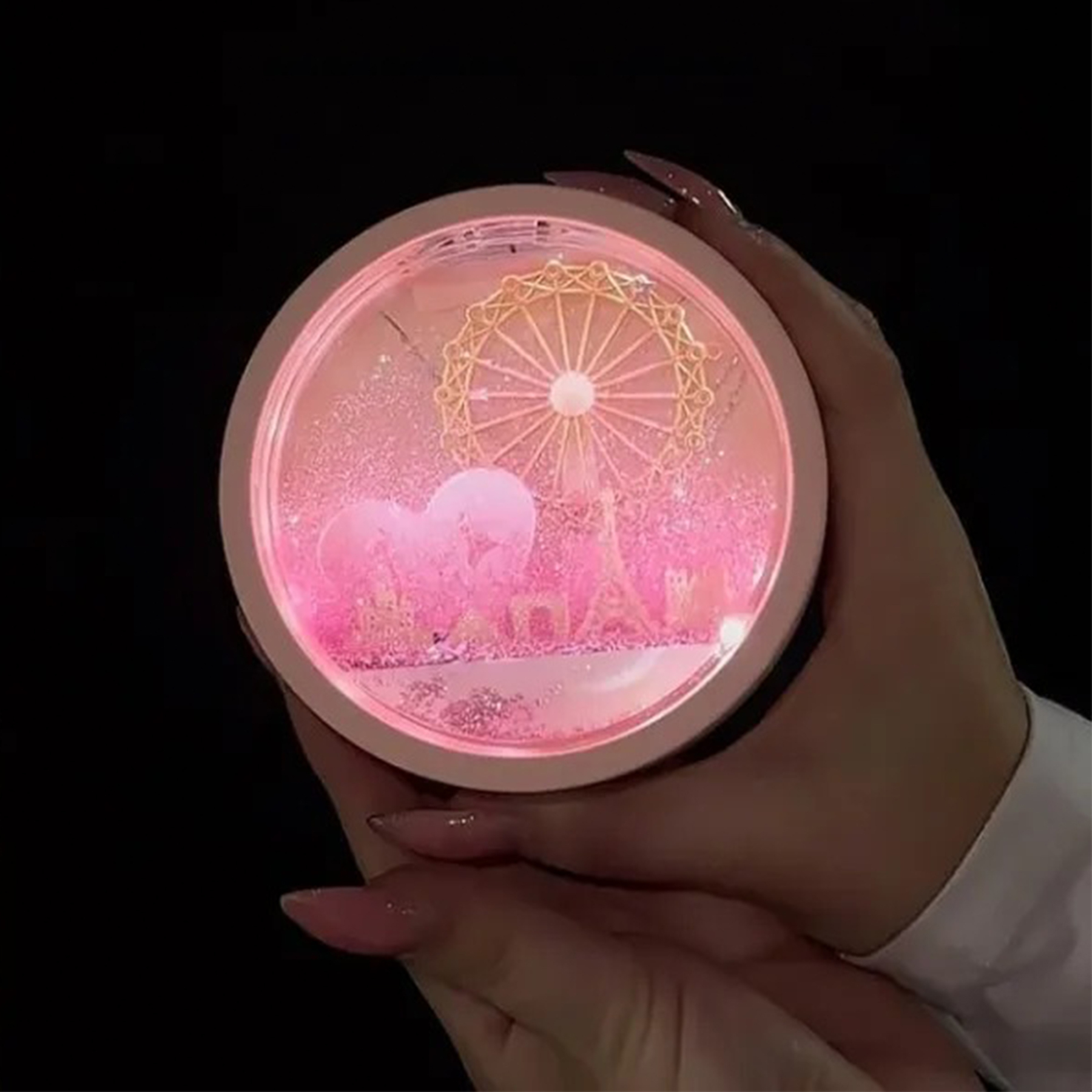 MomentWish Sparkling Pink Ferris Wheel Jewelry Gift Box-03