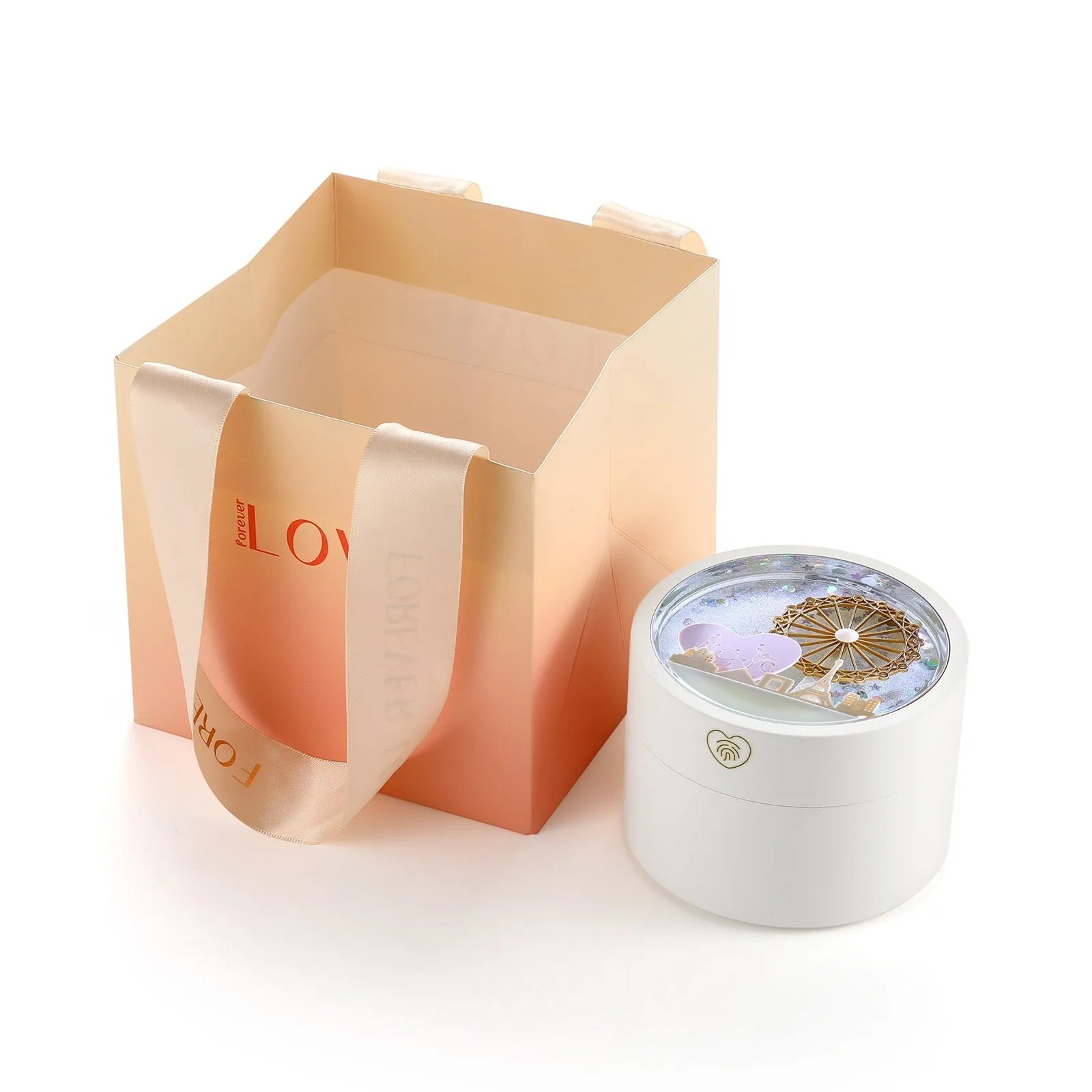 MomentWish Sparkling White Ferris Wheel Jewelry Gift Box-01