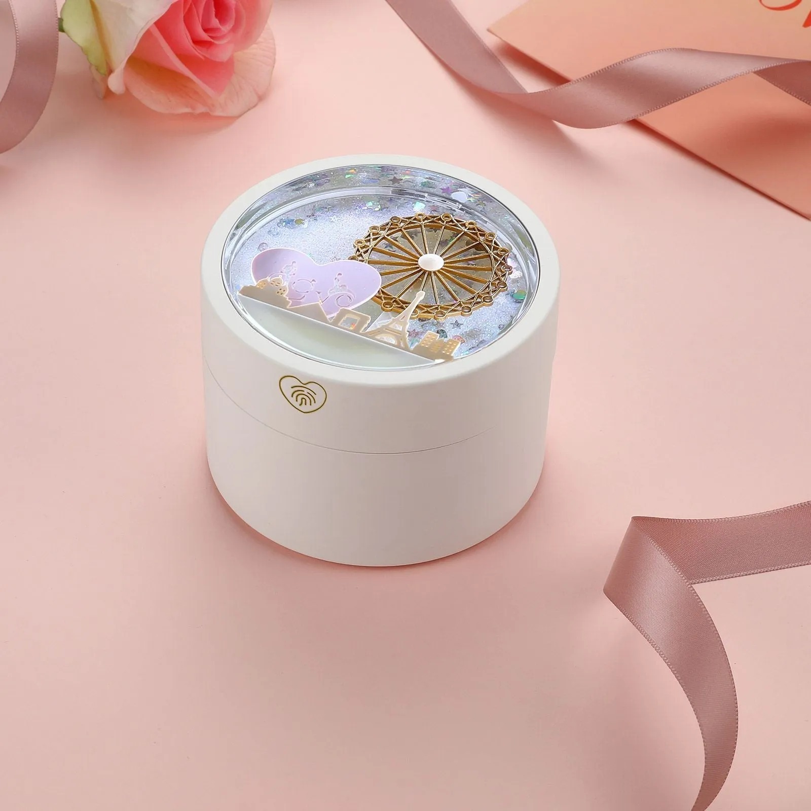 MomentWish Sparkling White Ferris Wheel Jewelry Gift Box-02