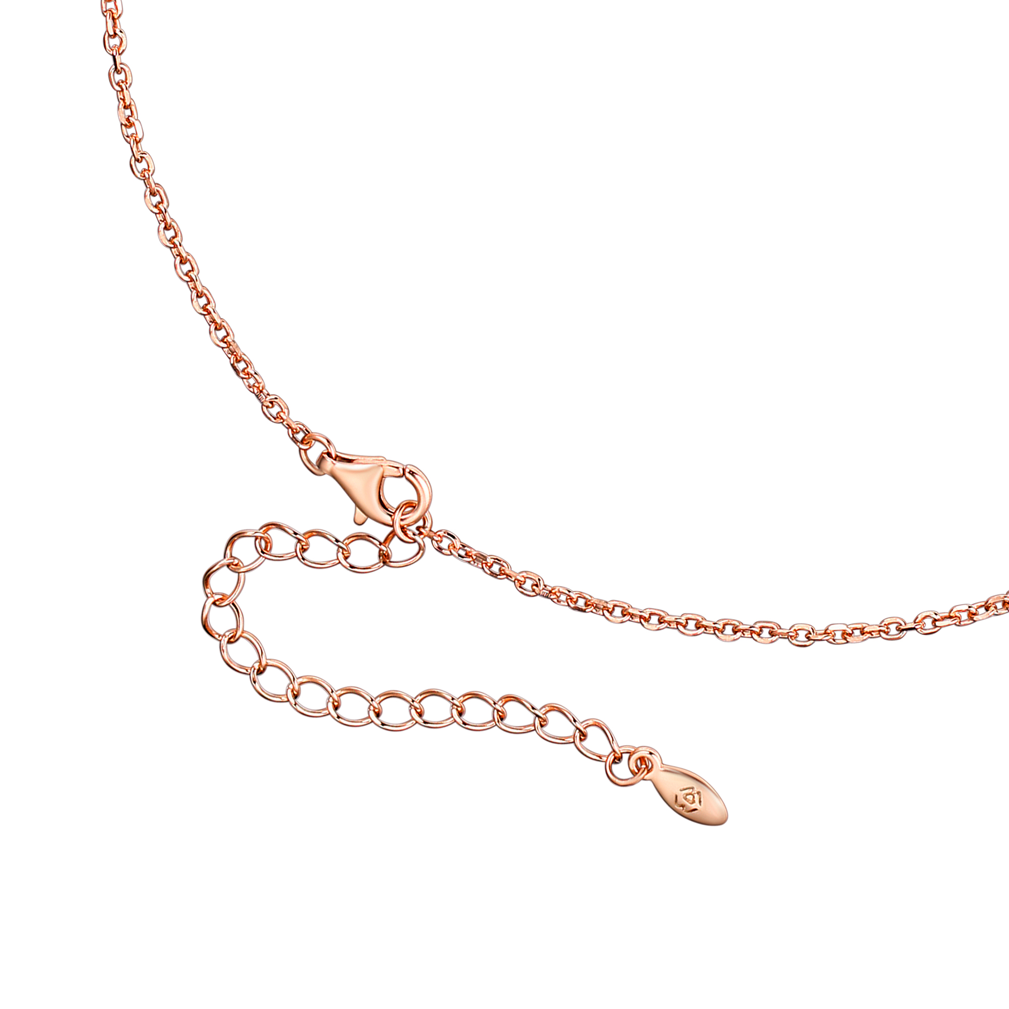 Pendant Necklace in Rose Gold Detail, Lobster Claw Clasps