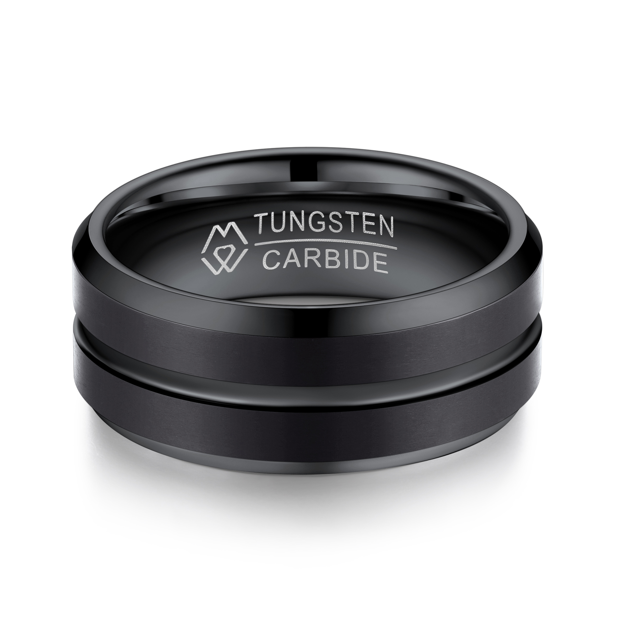 Tungsten Carbide Wedding Ring in Black Plated
