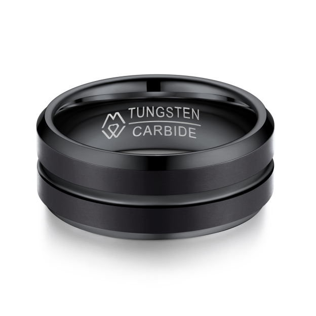 Tungsten Carbide Wedding Ring in Black Plated