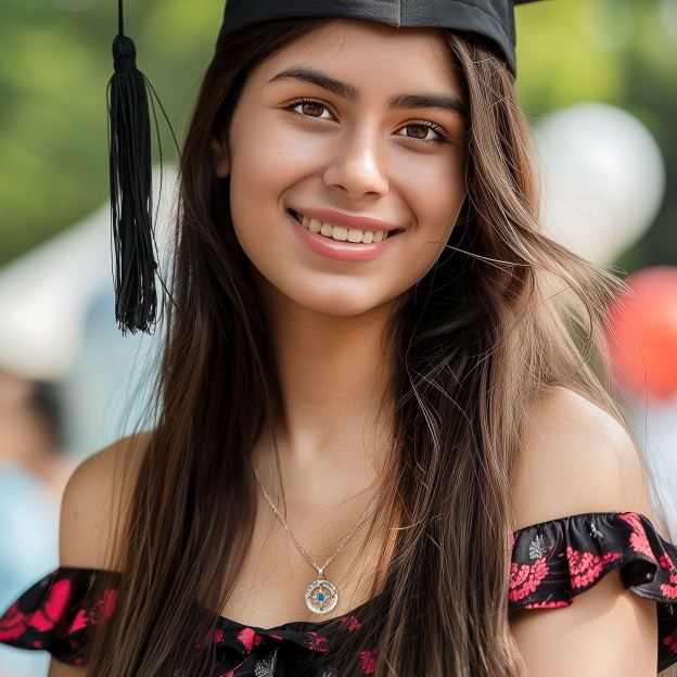 Compass Moissanite Birthstone Pendant Necklace In S925 Silver - March-Glacier Bluer - model effect(1)