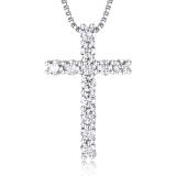 Moissanite Cross Necklace Christmas Gift For Her