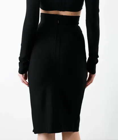 Women Textured Culottes Skirt