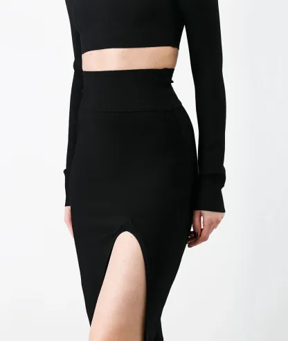 Women Textured Culottes Skirt