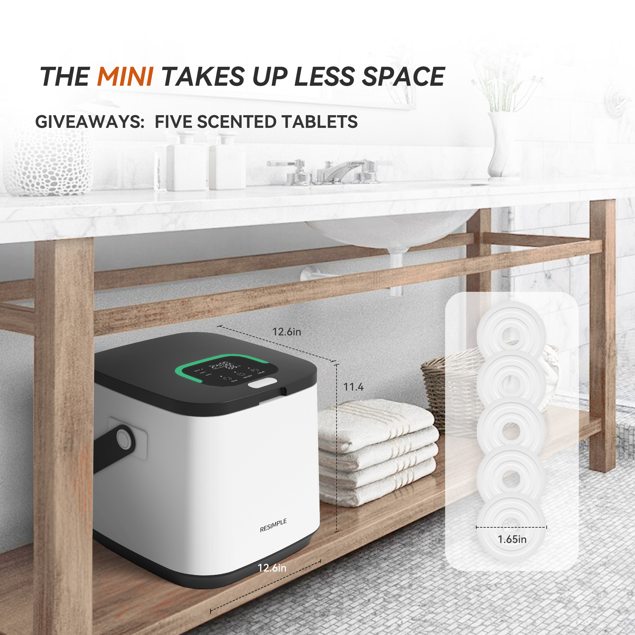 16 Litre Towel Heating Bucket with Handle for Spa And Bathroom, 3 Heating Modes, Delay, Automatic Off, Very Portable