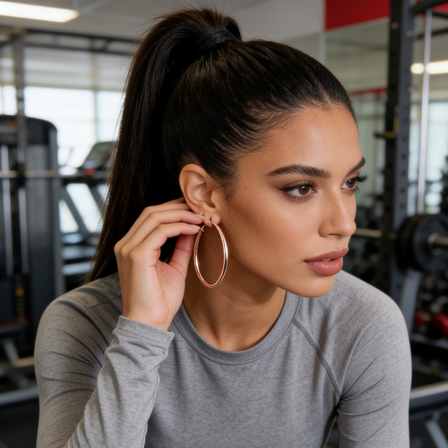 Lightweight Endless Hoop Earring for Women