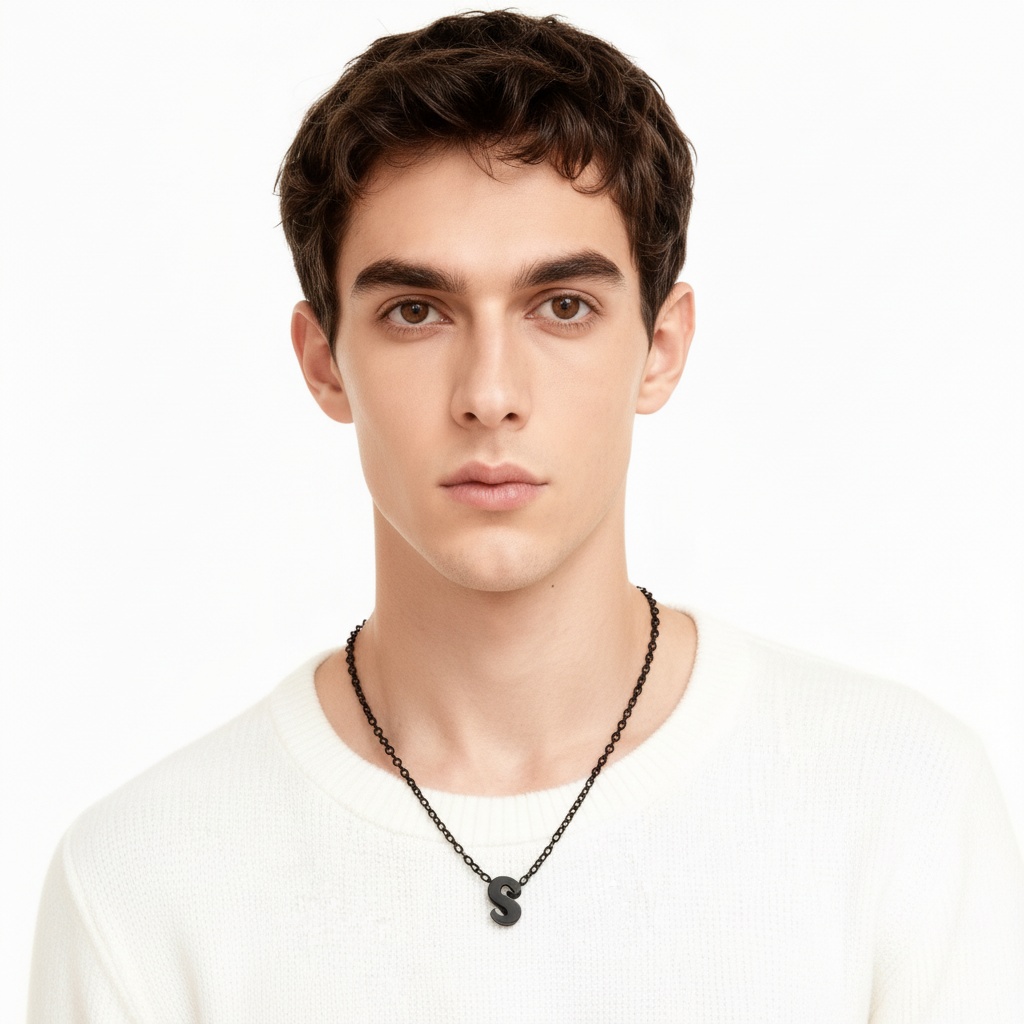 Initial Dainty Necklace for Men