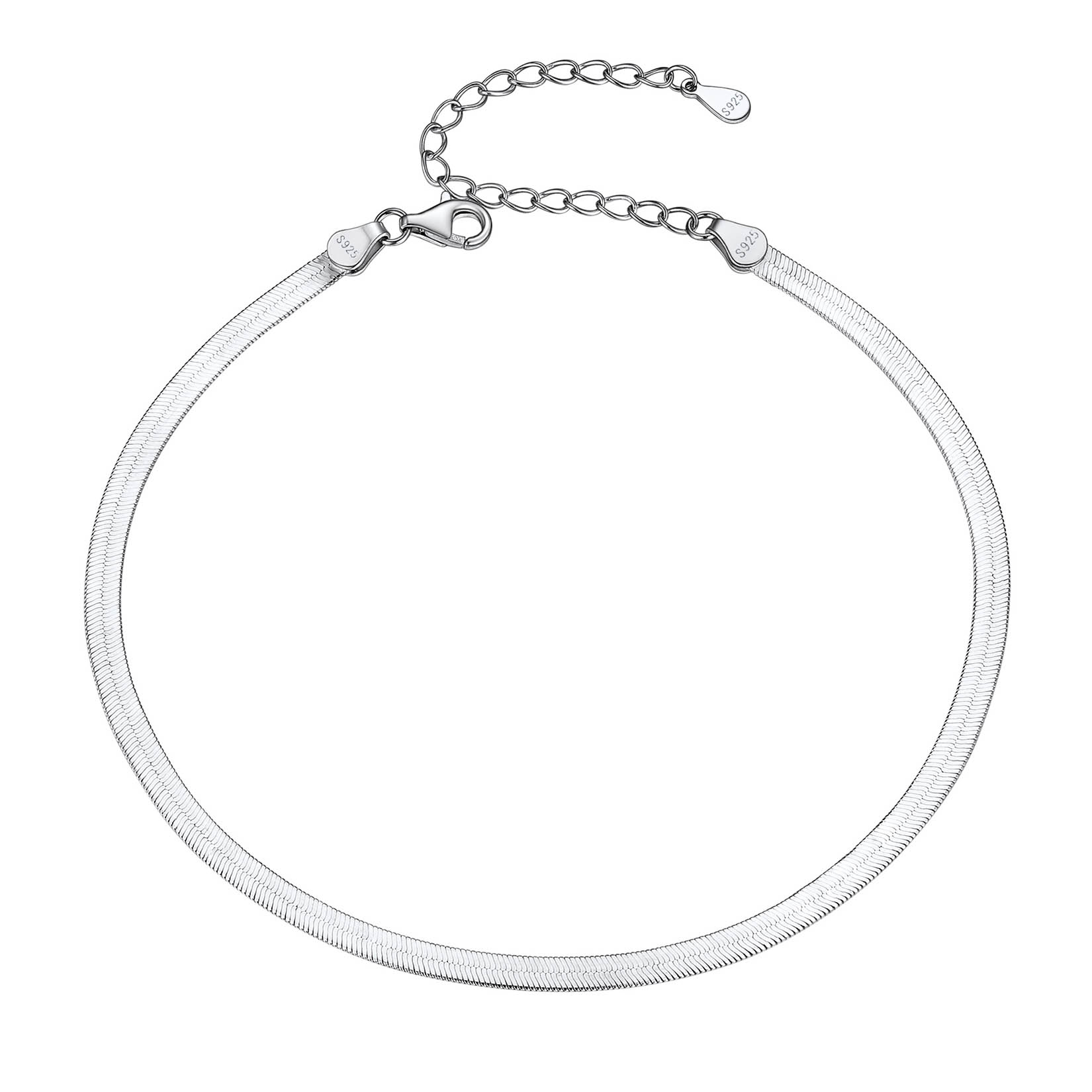 3mm wide Snake Chain Anklets