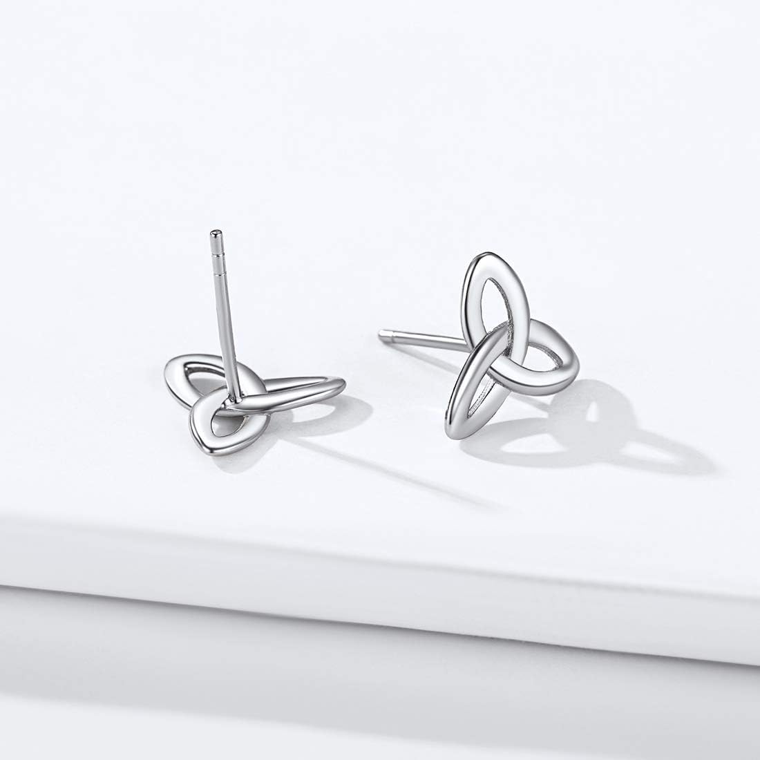 Irish Triquetra Celtic Knot Stud Earrings