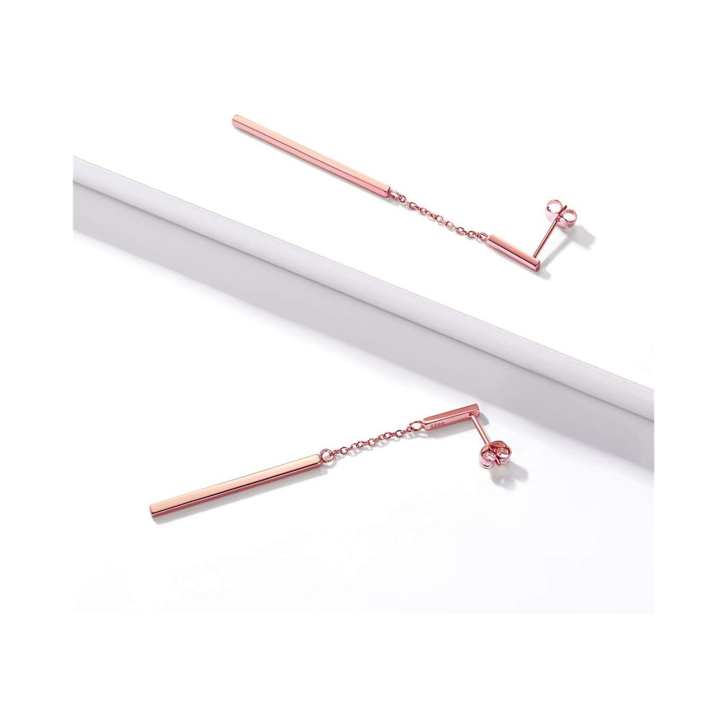  Minimalist Vertical Bar Geometric Dangle Drop Earrings