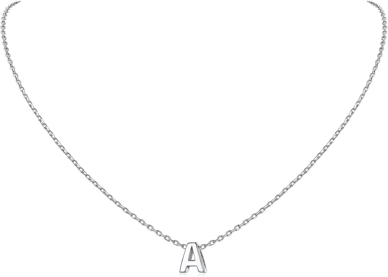 Initial Dainty Necklace for women, silver jewelry, A to Z  jewelry, gift idea