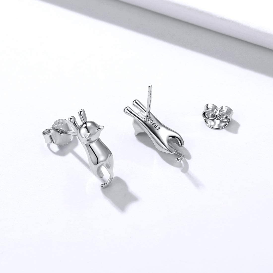 Lovely Cat Stretching Stud Earrings
