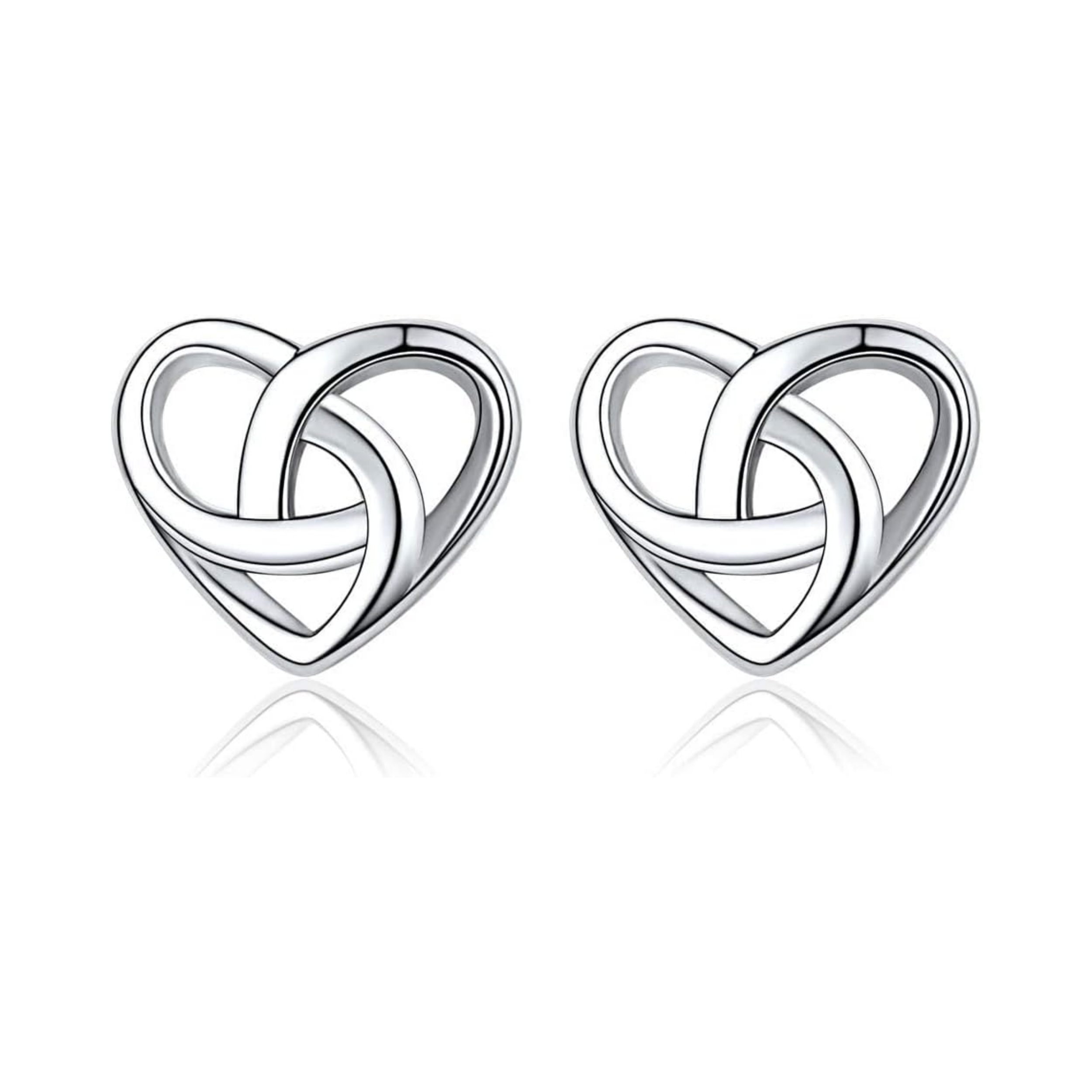 Heart Love Knot Irish Celtic Jewelry  Stud Earrings
