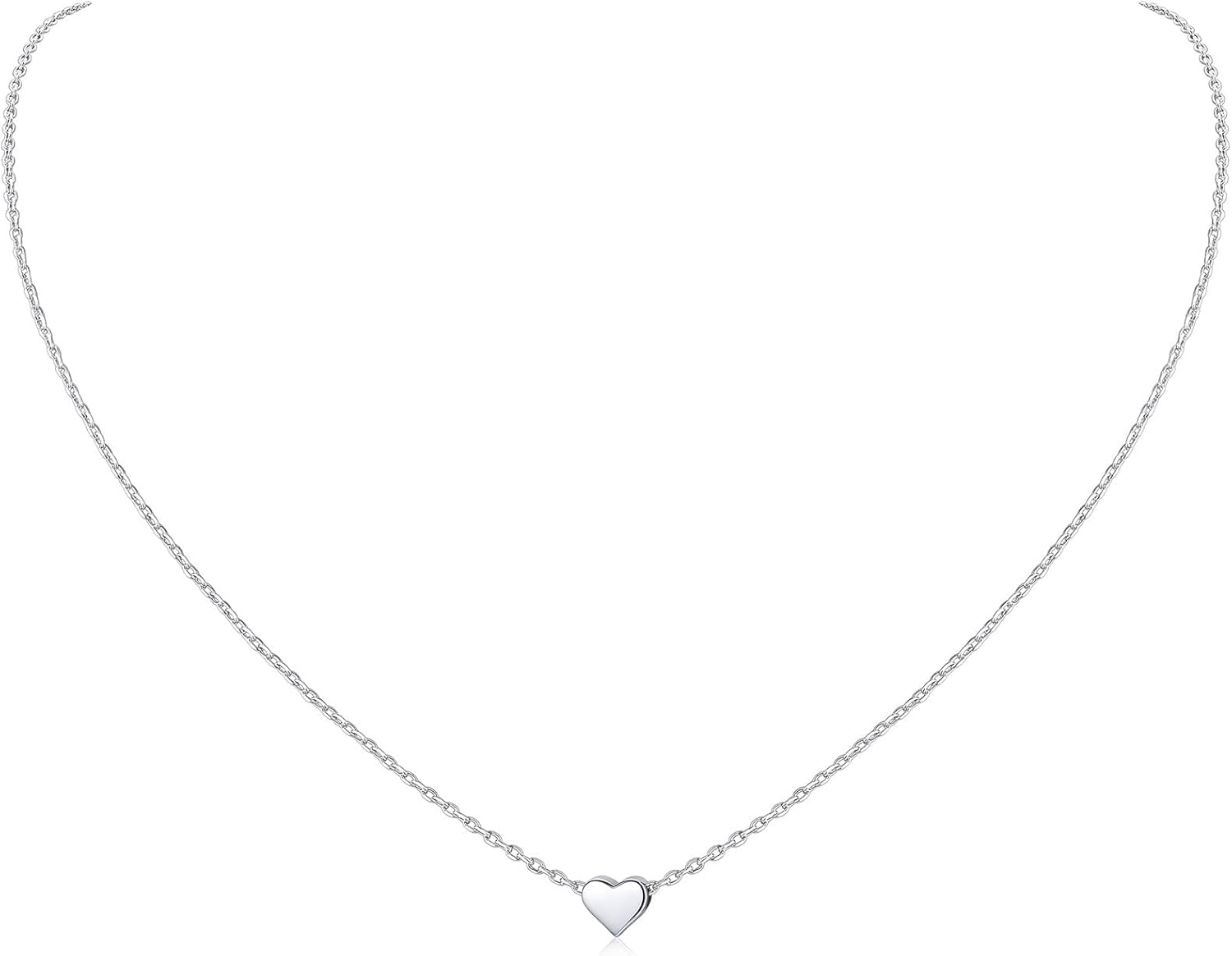 Personalized Dainty Small Heart Necklace