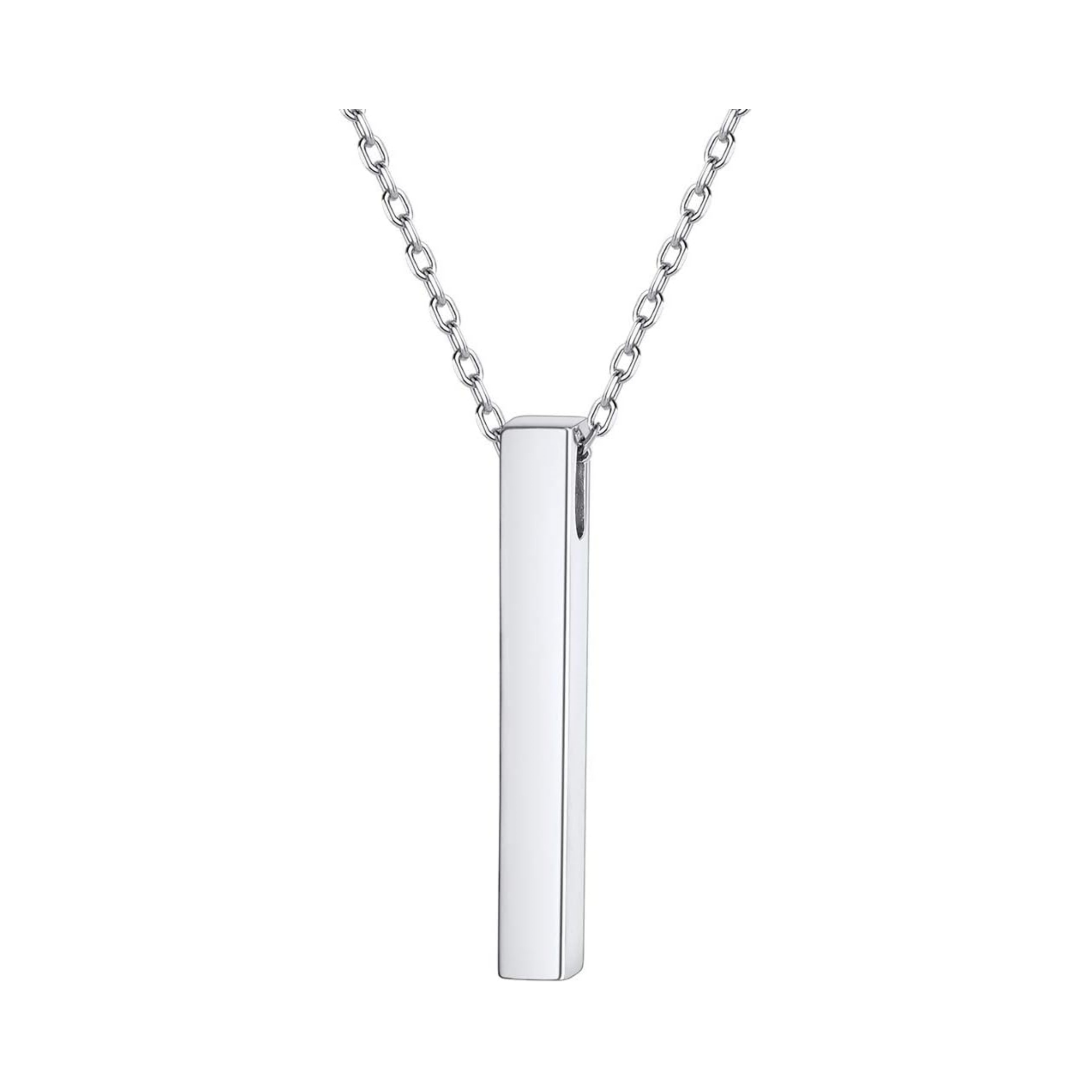 Vertical Bar Pendant Necklace for Men & Women